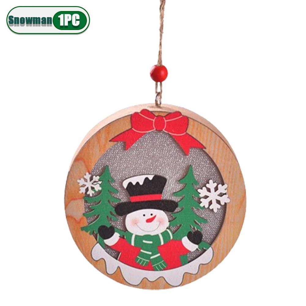 Christmas Decoration LED Illuminated Christmas Tree Hanging Santa Claus Snowman Deer Night Lights Christmas Decoration Hanging