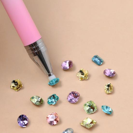 Automatic Refillable Wax Pen DIY Craft Rhinestone Painting Manicure Pen Rhinestones Art Precise Placement