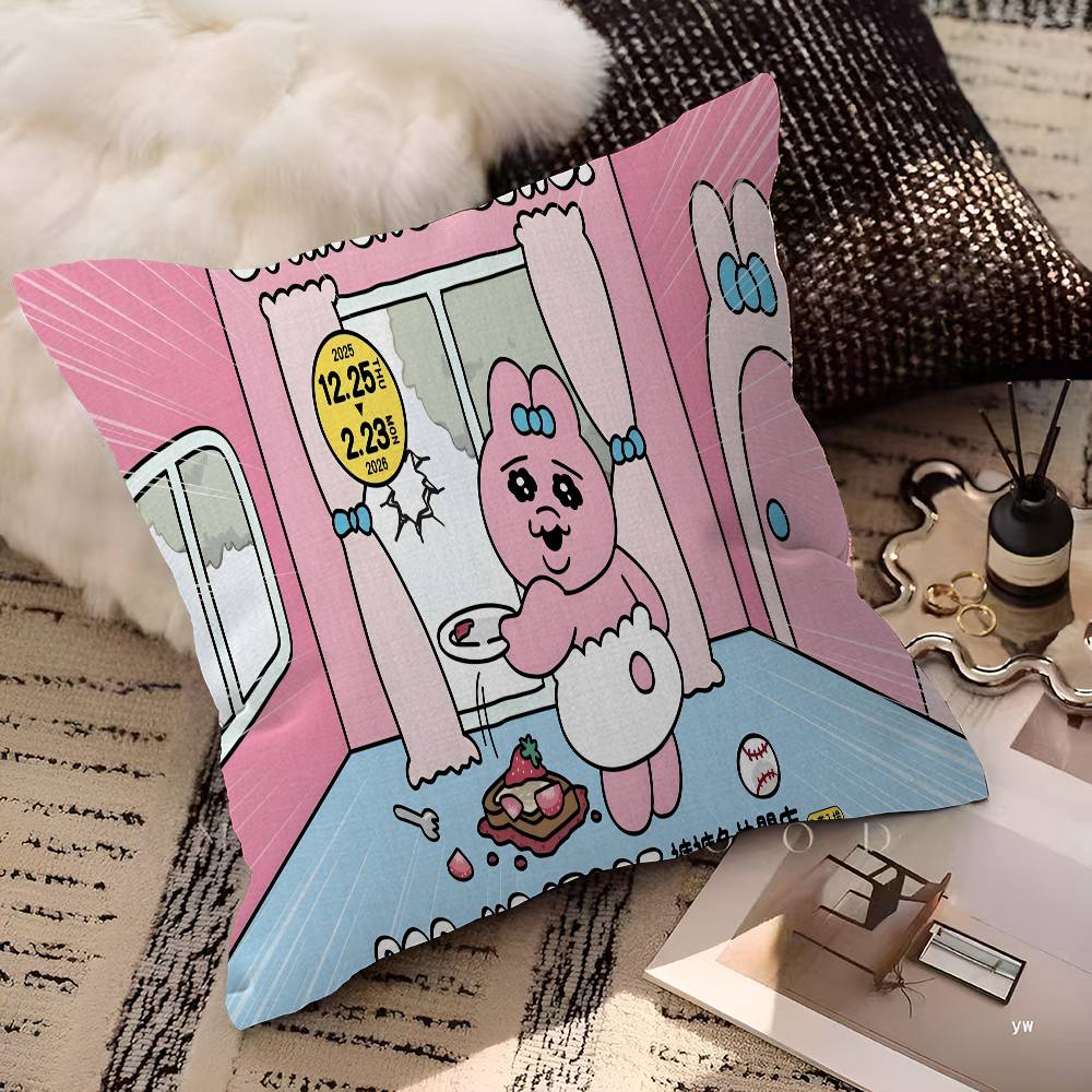 OOpanchu Cute Usagi Cushion Cover Decorative Pillow Sofa Home Decor Case Pillow Cases