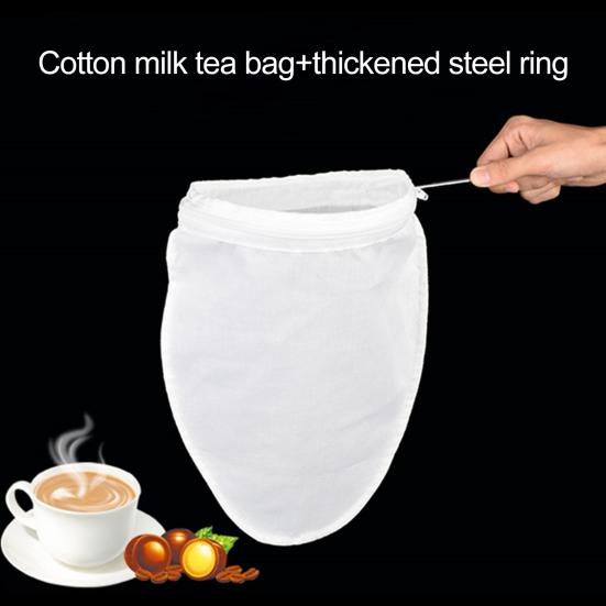 1 комплект, фильтр-пакет для чая с молоком, ультратонкая сетка, стальное кольцо, длинная ручка, многоразовая марля, чайный орех, фильтр для соевого молока, кофе, сока, сетчатый фильтр