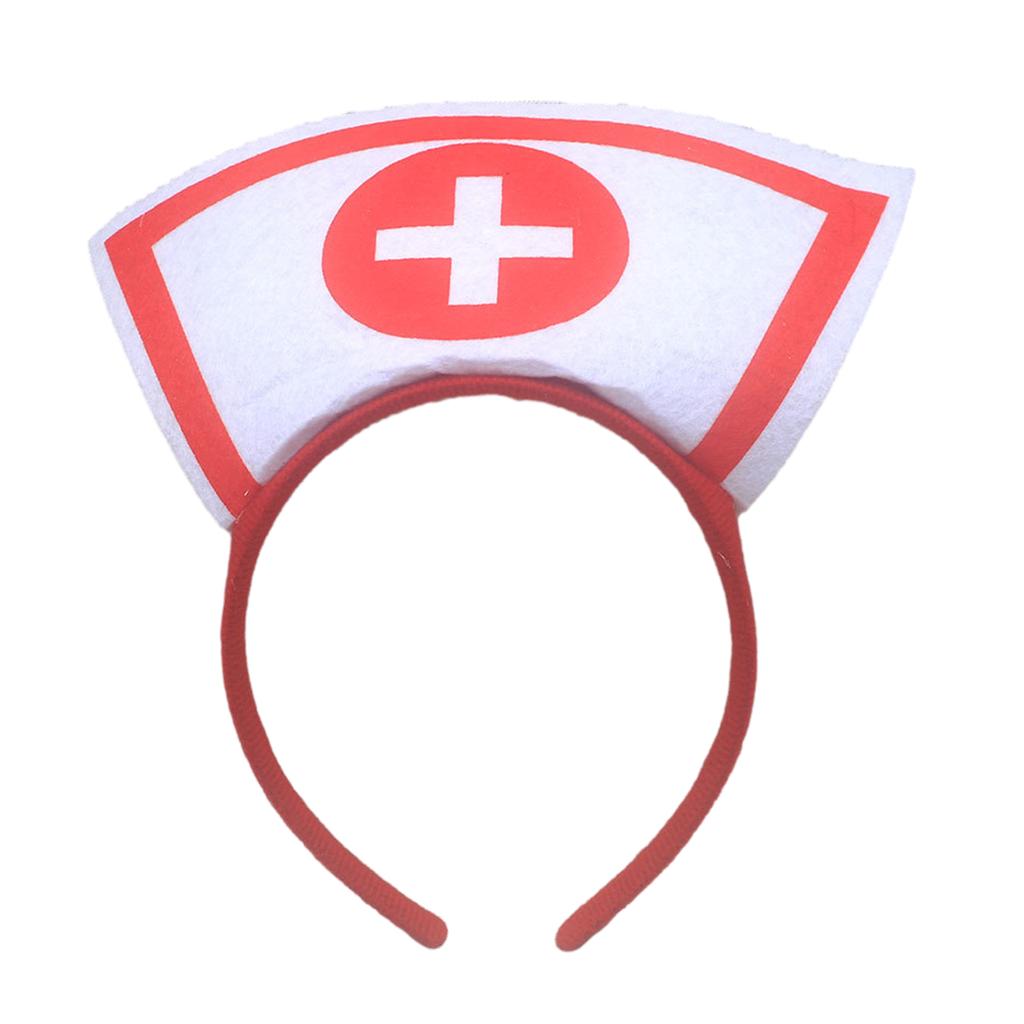 Nurse Hat Headbands Hairbands Cosplay Hair Hoop Headbands Festival Party Hair Accessory for Girls