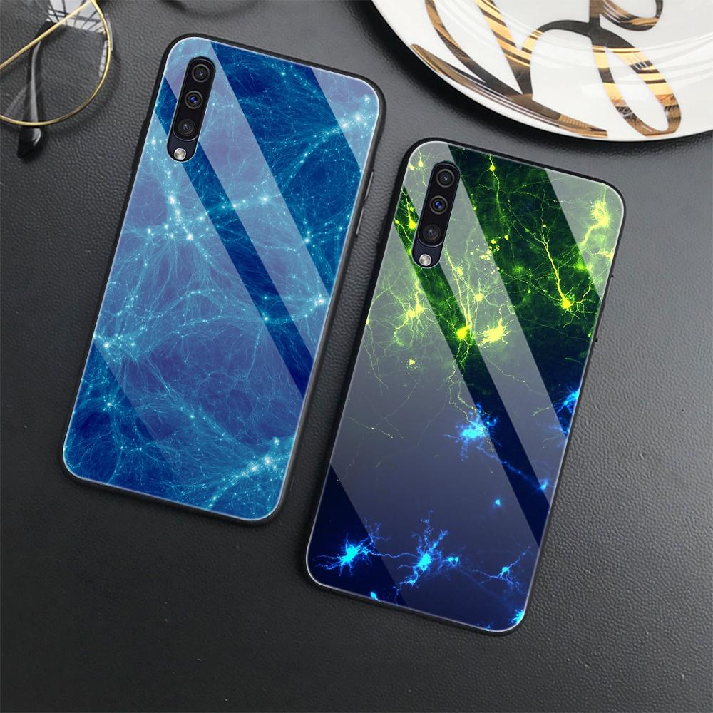 Background Marble Case For Samsung Galaxy A52 A70 A71 A73 A53 A13 5g A03 A72 A22 A21s A03 Core A42 Tempered Glass Capinha Cover