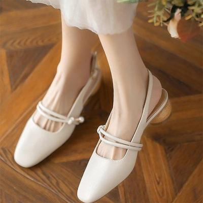 Новые летние женские сандалии Мэри Джейн для женщин, женская обувь на круглом каблуке, офисные модельные туфли на низком каблуке, без шнуровки, босоножки 9749n