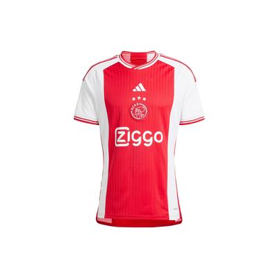 Adidas Футбольная майка Ajax Amsterdam 23/24 Home с буквенным принтом и цветными блоками, с коротким рукавом, мужские топы, темно-красные HZ7725