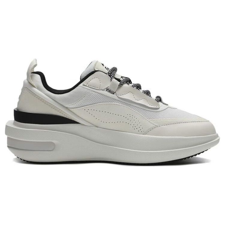 Li Ning Future R1 Durable Breathable Low-Top Skate Shoes Women Skate Shoes White Gray AGLT016-2