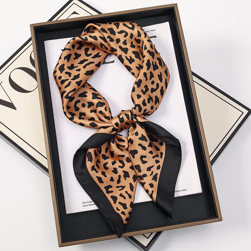 2024 Luxury Square Silk Scarf for Women Hijab Hair Bands Neckerchief Female Satin Shawl Ribbon Headband Fashion Wraps Bandana