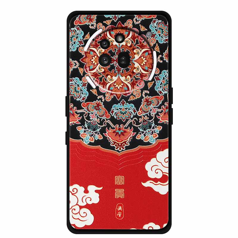 3D Тисненый Чехол Для Nothing Phone 3A Pro Чехол 3 A Pro Coque Цветы Черный Силикон Мягкая Задняя Крышка Для Nothing Phone3A Pro Чехол