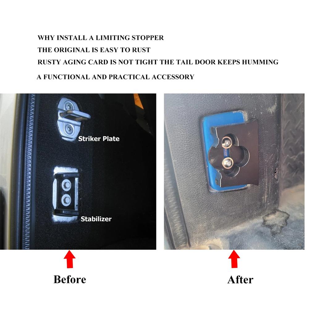 Новый ограничитель задней двери из алюминиевого сплава, черный, для Jeep Wrangler JK 2007-17