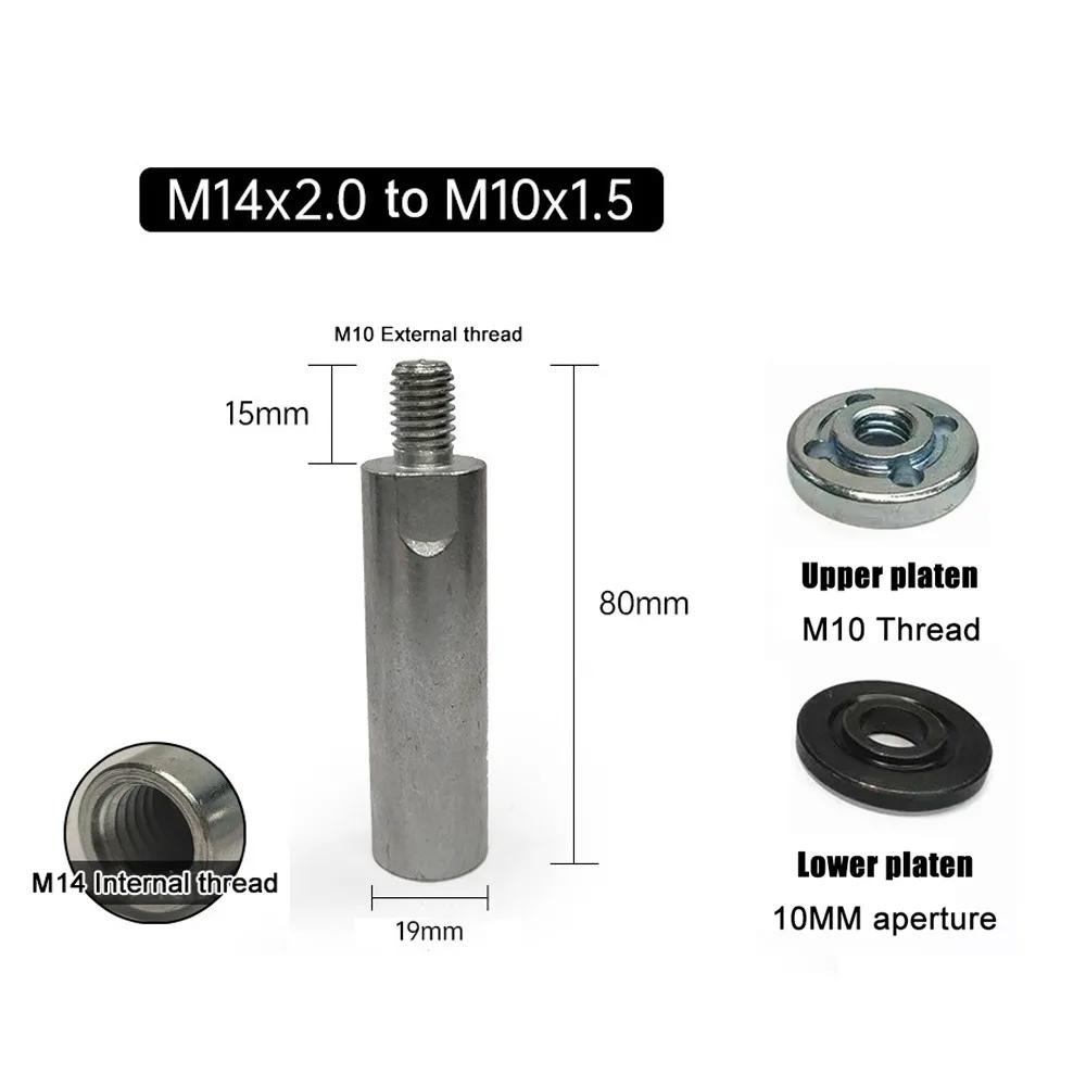 M14 to M10 Angle Grinder Adapter Durable Thread Slotting Tool for Polishing Connecting Rod Retrofitting Accessories