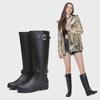 2025 Women's British Fashion Non-Slip High-Top Zipper Rain Boots