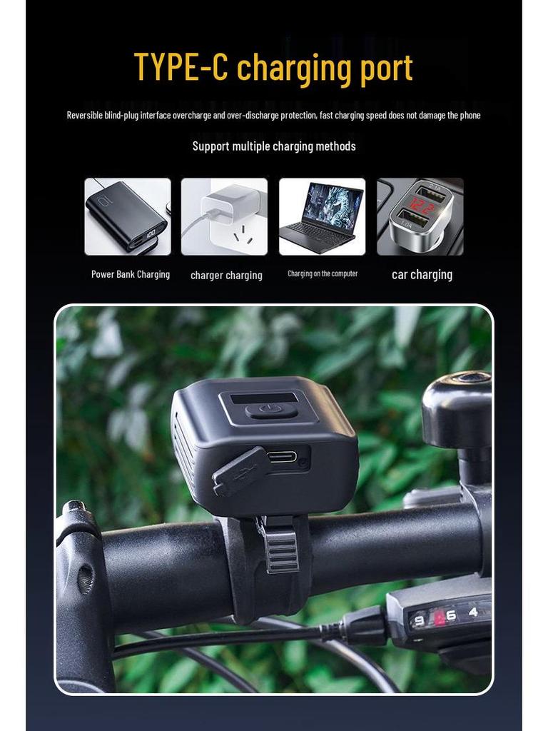 Перезаряжаемая мини-фара для велосипеда с высоким световым потоком для ночной езды