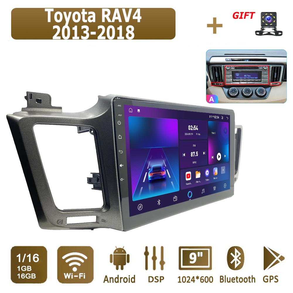 Android Car Radio For Toyota RAV4 2013-2018 Multimedia Player Head Unit Stereo GPS Navigation BT WIFI 1+16GB