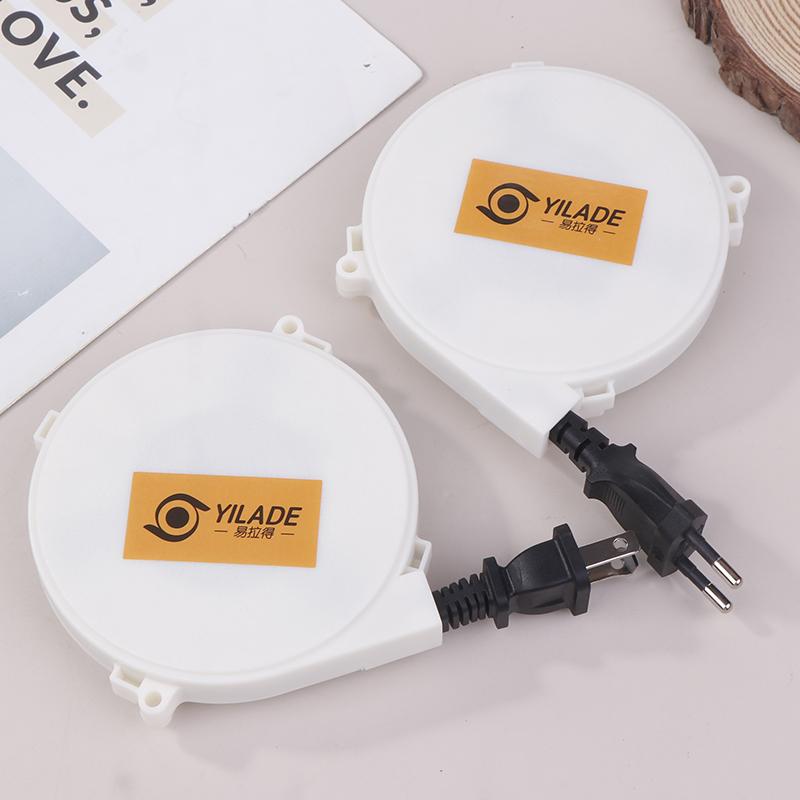 Automatic Retractable Power Reel Cable 220v Camping Wires Power Reel Cable Sleeves US EU Plug Reel Cable 1.6m