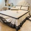 New Romantic French Lace Bed Skirt Single Bed Cover with Skirt Edge Bed Cover Versatile All Seasons