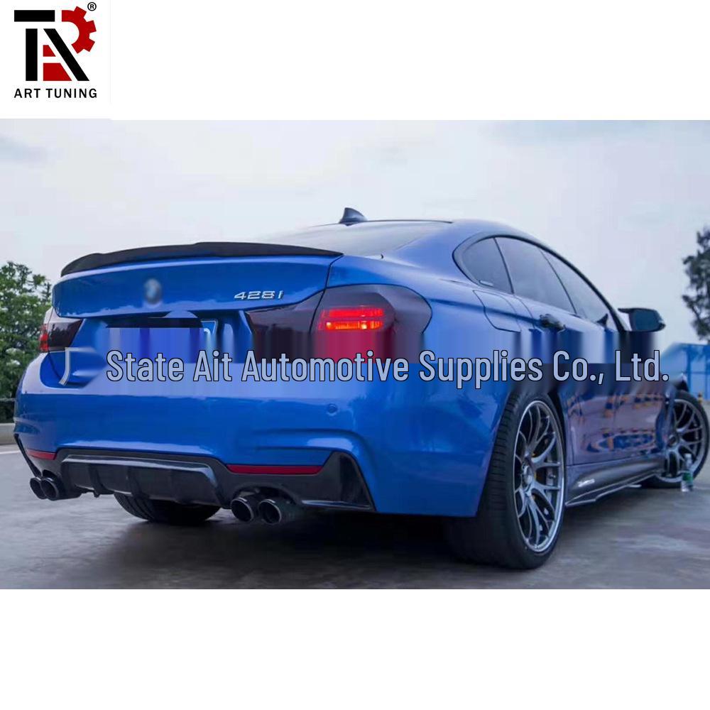 Двойная накладка на задний бампер из углеволокна для BMW 4 серии F32 F33 F36 M Sport