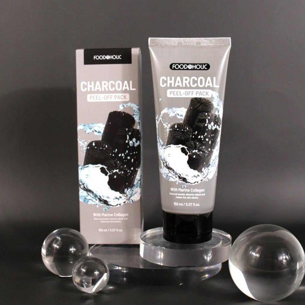 Foodaholic Collagen Peel Off Pack 150ml / Charcoal, 1 Pack, 2 Pieces