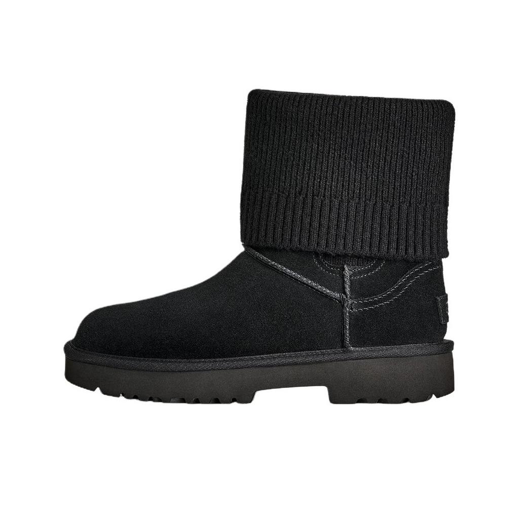 UGG Классические Новые Кожаные Модные Удобные Короткие Ботинки Челси Женские ботинки Черные 1171573-BLK