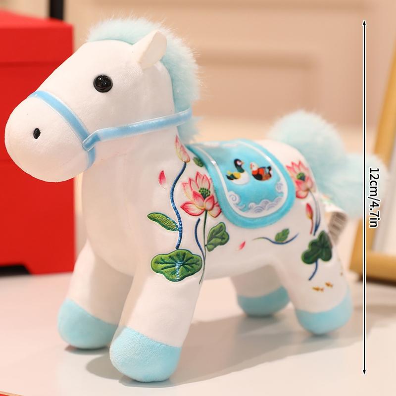 Horse Year Plush Pony Keychain Mascot Pendant Plush Pony Spring Festival Christmas Party Gift Pony Pendants Decoration Gifts