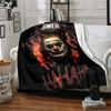 1Pc Joker Chaos Cityscape Flannel Blanket, Soft And Comfortable, Casual Warm, Camping Travel, Christmas, Halloween Xmas Gift El125