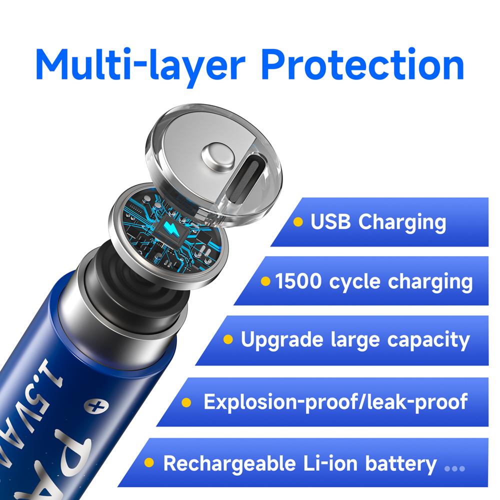 PALO 1,5 В AA 3600 мВтч и 1110 мВтч AAA аккумуляторная батарея USB аккумуляторная батарея Li-ion литиевые батареи aa aaa батарея