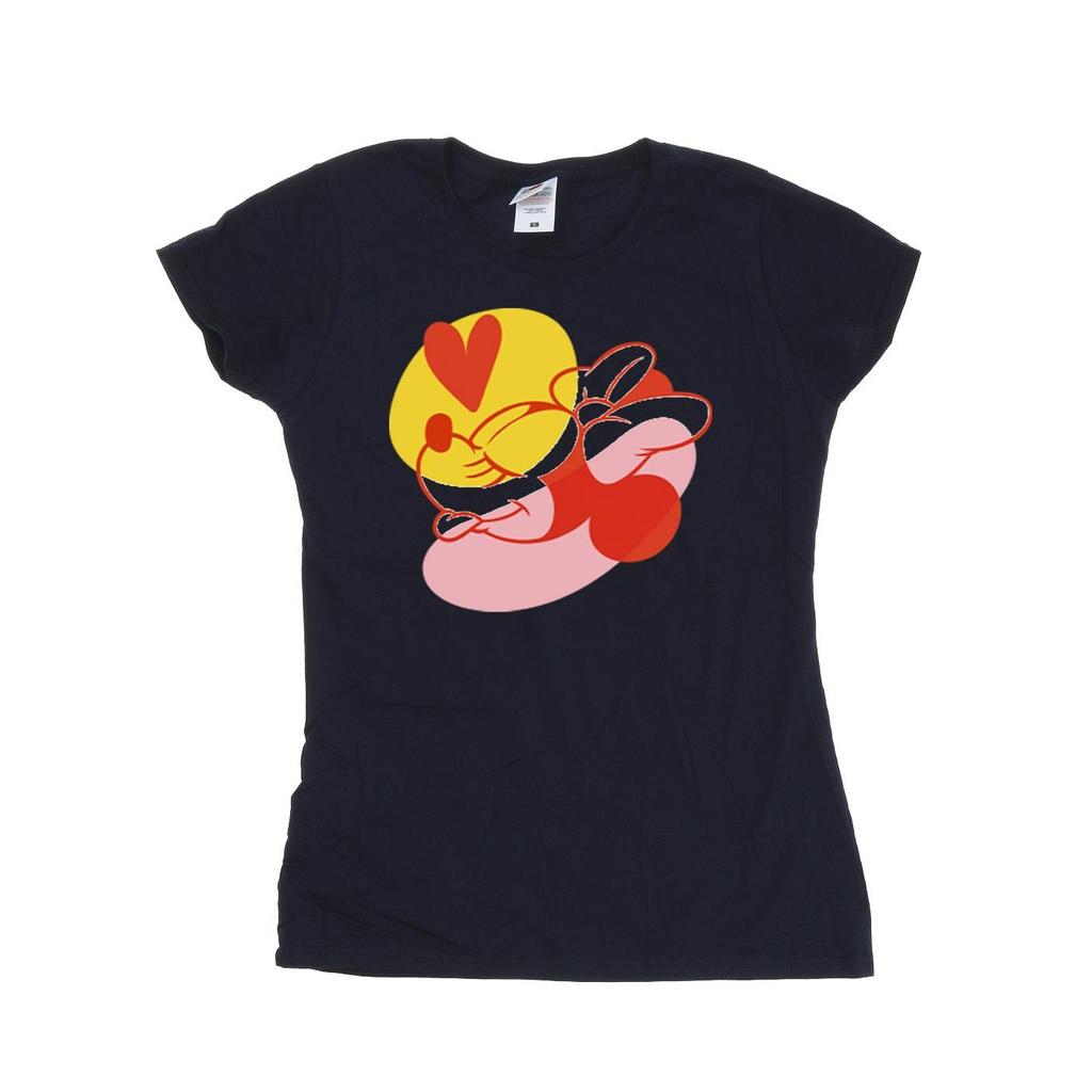 Disney Womens/Ladies Minnie Mouse Tongue Heart Cotton T-Shirt