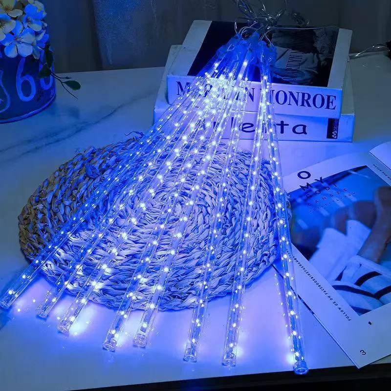 Светодиодные уличные огни «Метеоритный дождь» Водонепроницаемые огни для дерева Декор для внутреннего сада Подвесные огни для дерева Европейская вилка