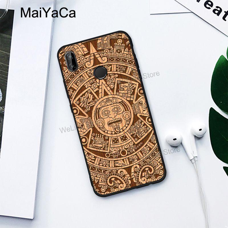 Чехол с узором под дерево "Календарь Майя" для Xiaomi Redmi Note 11 Pro 10 9 8 9S 10S 9A 9T Mi 11T 11 Lite POCO F3 M3 M4 X3 Pro GT