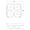 AEE2-Rose Ice-Cube Tray With Funnel, Makes Four Rose Shaped Ice-Cubes, Easy Release Ice Ball Maker Durable Easy To Use