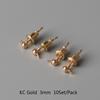 Товары для вечеринок 10-100 шт./лот популярные золотые для самостоятельного изготовления ювелирных изделий высокого качества гвоздики для ушей серебристые штифты для сережек задняя часть уха