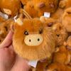 Кавайный плюшевый брелок в виде шотландской высокогорной коровы, милые мягкие игрушки-украшения, супермягкий плюшевый кулон, автомобильные аксессуары, рождественский подарок
