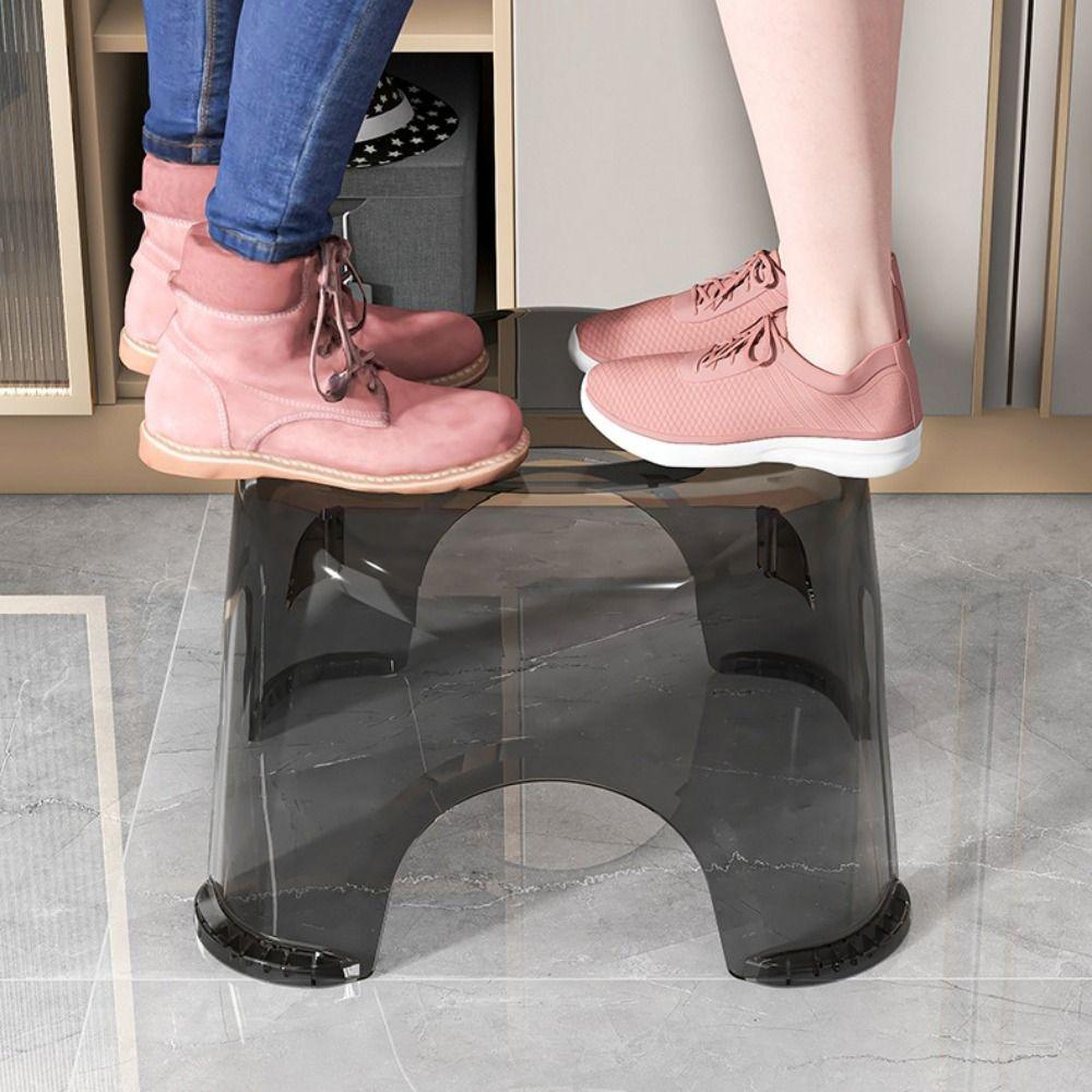 Non-slip Small Low Stool Waterproof Kid Stool Simple Clear Shower Foot Stool Corner