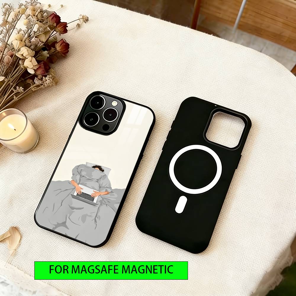 Slack off Phone Case For iPhone17,16,15,14,13,12,11 Plus,Pro Magnetic For Magsafe Wireless Charging
