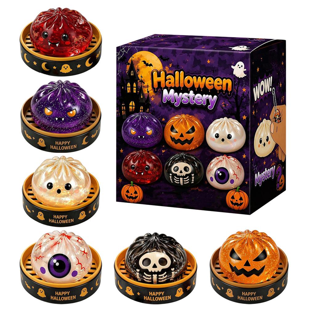 Игрушка-булочка, 5,5 дюйма, с 7 корзинками для пароварки - Игрушка-антистресс для детей и взрослых