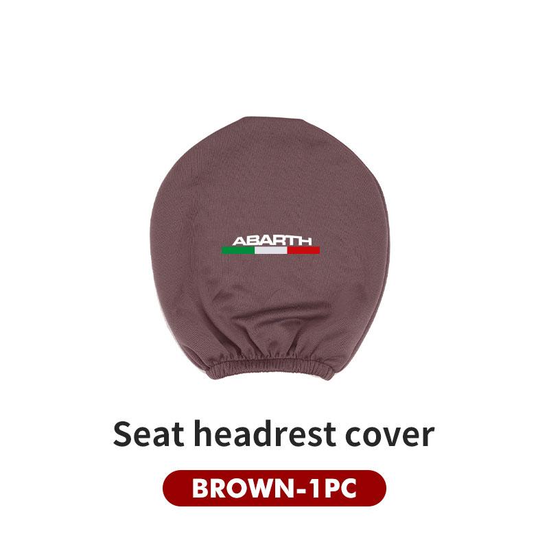 Car Seat Headrest Pillow Anti-Dirty Elastic Protective Cover For Abarth 124 125 500 695 5CC TC Spider Panda