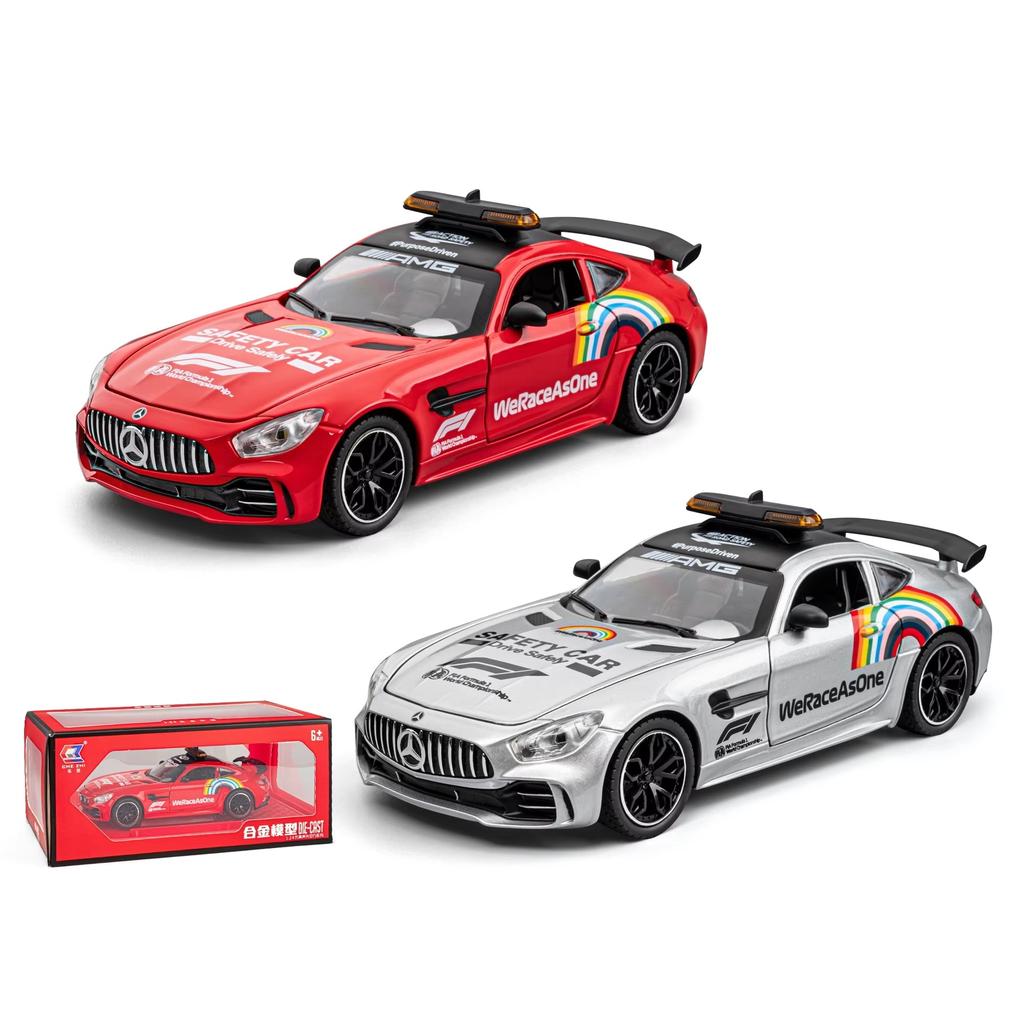 1/24 Автомобиль Benz Safety Battery Amg Battery F1, Тип модели, с фарами, подходит для коллекционирования гоночных автомобилей