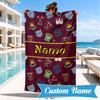 Custom Name Beach Towel West Ham Crests Pattern Microfiber Beach Towel, Lightweight for Summer Travel, Swimming Pool Fan Birthday Gift