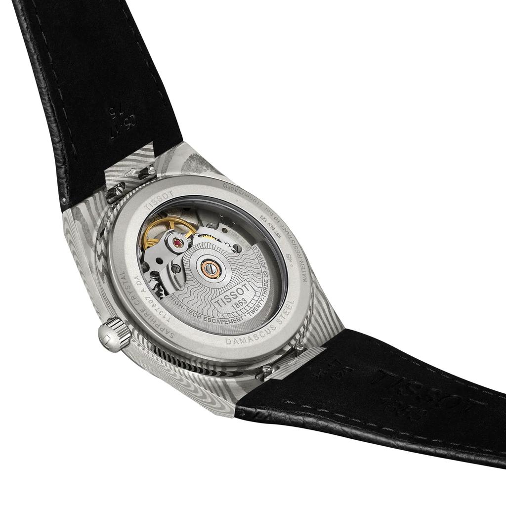 Tissot Мужские модные часы с кожаным ремешком и серым циферблатом T137.807.96.081.00