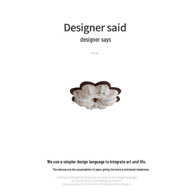 Китайская люстра эпохи Сун: Ретро Ткань и Дерево Грецкого Ореха Зенитный Потолочный Светильник