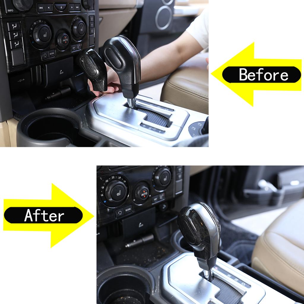 ABS углеродное волокно, автомобильная ручка переключения передач, крышка головки шестерни, наклейки для Land Rover Discovery 3/Discovery 4 2004-2012