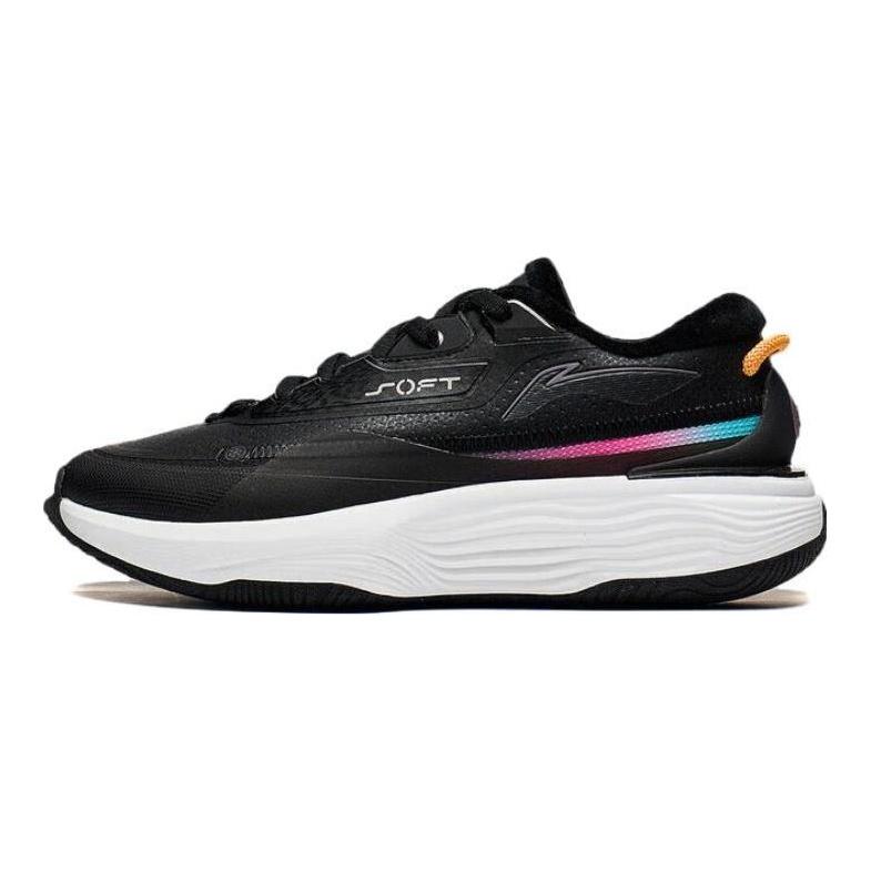 Li Ning SOFT WARM Термонизкие Повседневная Обувь Мужская Черный Сияющий Оранжевый С подкладкой из флиса AGLT123-2