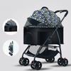 New Portable Foldable Pet Stroller Detachable Pet Stroller Pet Carrier Cat Travel Supplies Lightweight and Breathable Cat Basket