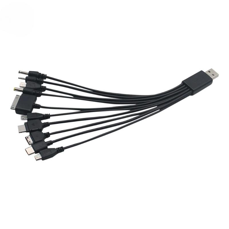 Универсальный адаптер для зарядного устройства мобильного телефона 10 в 1 USB-кабель для передачи данных, зарядный кабель, подходящий для Xiaomi, Huawei, Samsung
