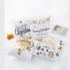 Luxurious Christmas Pillow Case Glitter Cotton Linen Sofa Throw Cushion Cover For Cozy Living