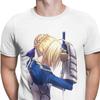Винтажная стираная Сабер Судьба Ночи Stay Night FGO Аниме Y2K Ретро Подарок Фанату Графическая Футболка Мужская Женская Печатная Футболка Летняя Повседневная Модная Одежда Унисекс