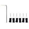 6 Pcs Guitar String Locking Nut Triangular Black Zinc Alloy Corrosion Resistance Headless Guitar