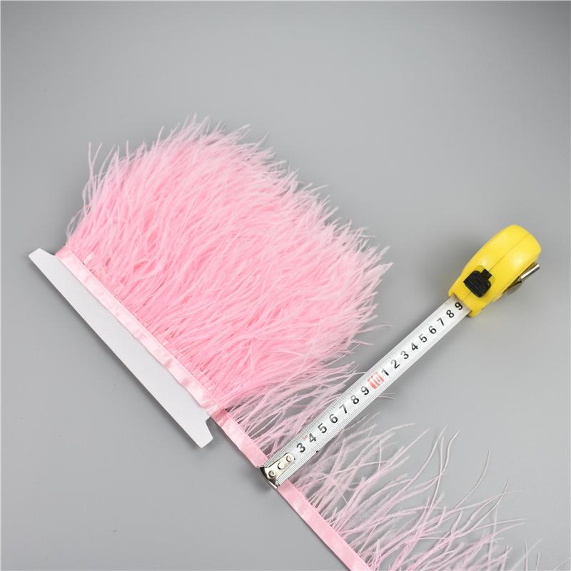 Перья1Метр Натуральная бахрома из страусиных перьев 8-10 см Цветные пушистые перья Отделка для шитья платьев Декор одежды Декор для вечеринок