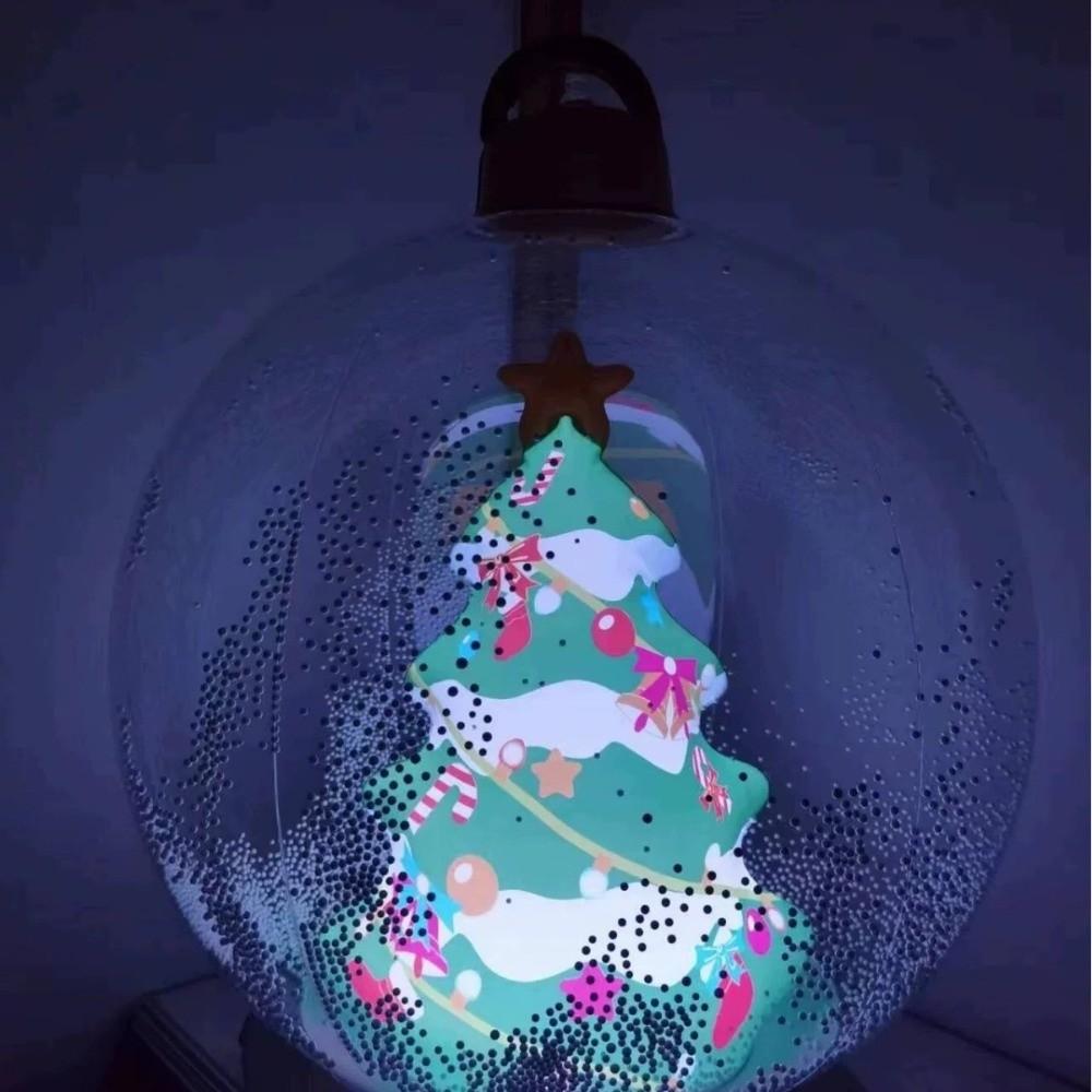 Thick PVC Giant Inflatable Christmas Ball Snowflake Filling Inflatable Xmas Sphere Indoor Outdoor