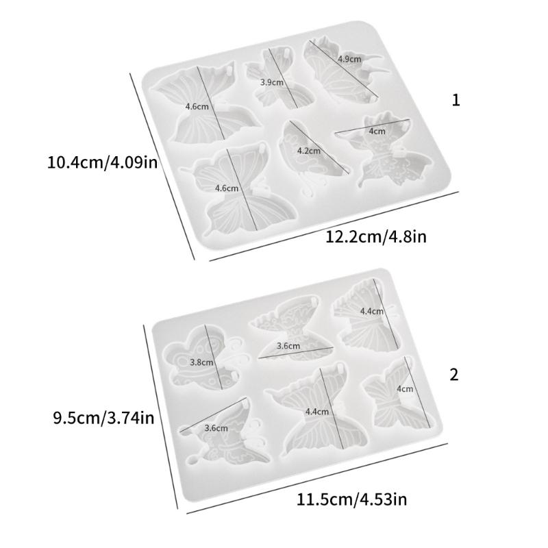 Гибкая форма для подвески, силиконовые формы для поделок, формы для брелоков в форме бабочки, силиконовая текстура, подарок для любителя рукоделия