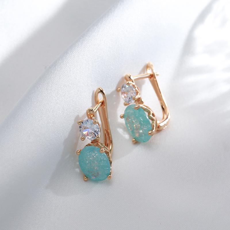 Женские серьги-капли овальной огранки с матовым зеленым цирконием, индивидуальные ювелирные изделия для свадебной вечеринки, модные аксессуары