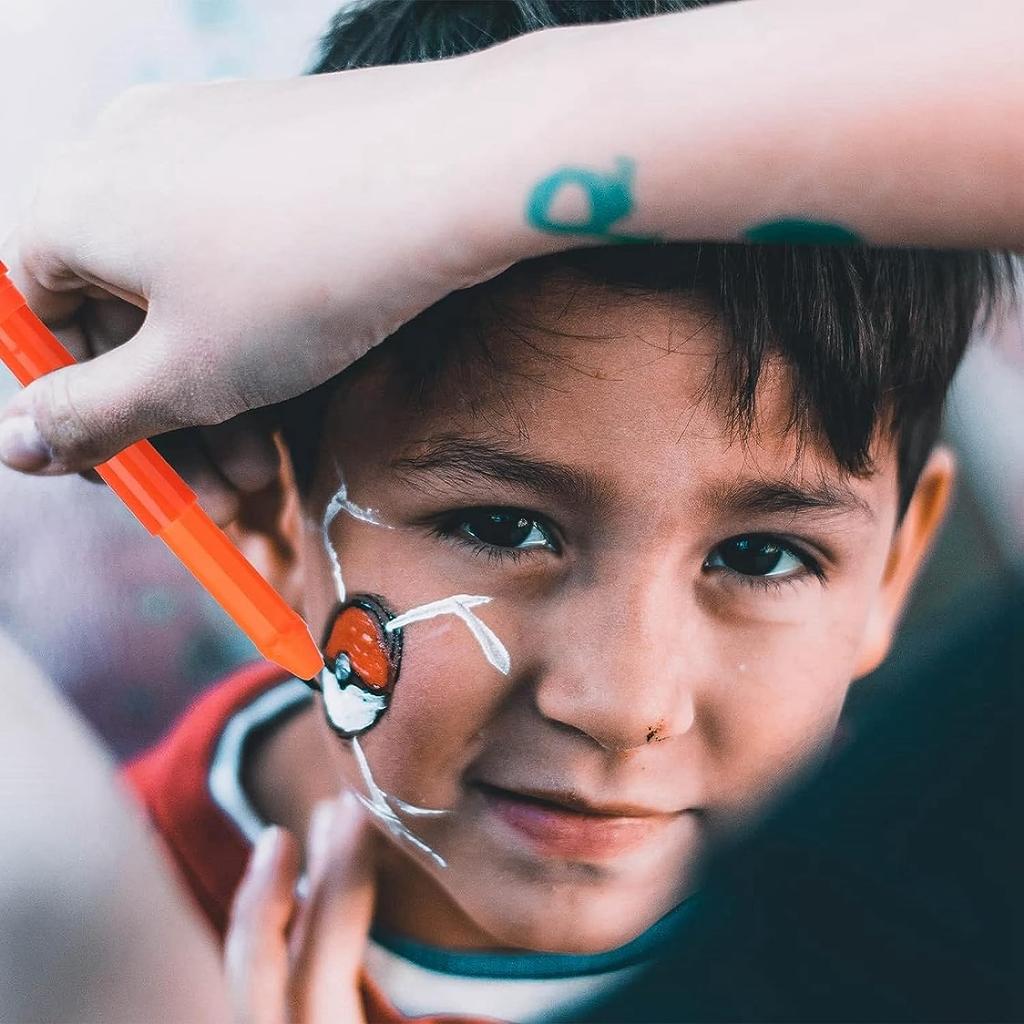 6 шт. палочки для рисования лица, краска для тела для детей, УФ-краска для лица, красочные мелки для лица и тела, неоновые мелки для рисования лица для детей, детская раскраска лица